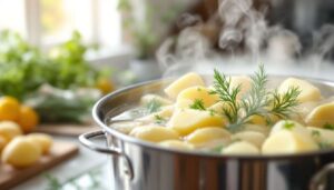 Was man beim Kochen von Kartoffeln ins Wasser geben sollte: Sie garen schneller und schmecken besser.
