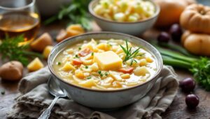 Die perfekte Vorspeise im Winter: Sauerkrautsuppe mit Mostbröckli – das einfache Rezept
