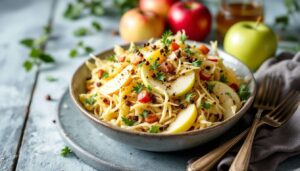 Dieser Salat mit Sauerkraut und Apfel ist unser Highlight im Winter