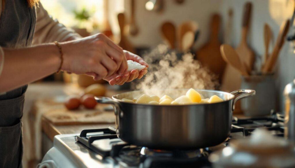 Gib diese Zutat ins Wasser beim Kartoffelnkochen: Dadurch garen sie schneller und schmecken besser