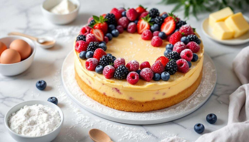 Diese Torte sorgt mit Beeren und Mascarpone für „Zungenzirkus