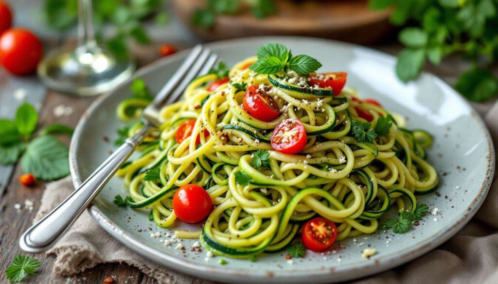 Zucchini-Spaghetti mit Garnelen: Leicht, lecker und in 20 Minuten fertig