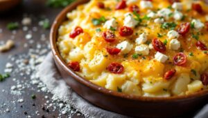 Kartoffel-Gratin mal anders: Mit Feta und getrockneten Tomaten