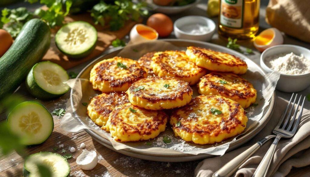 Schnelle Zucchini-Puffer: Mit nur 5 Zutaten auf dem Tisch