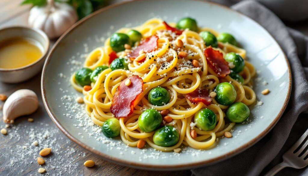 Rosenkohl-Pasta mit Speck und Parmesan: Wintergenuss auf Italienisch