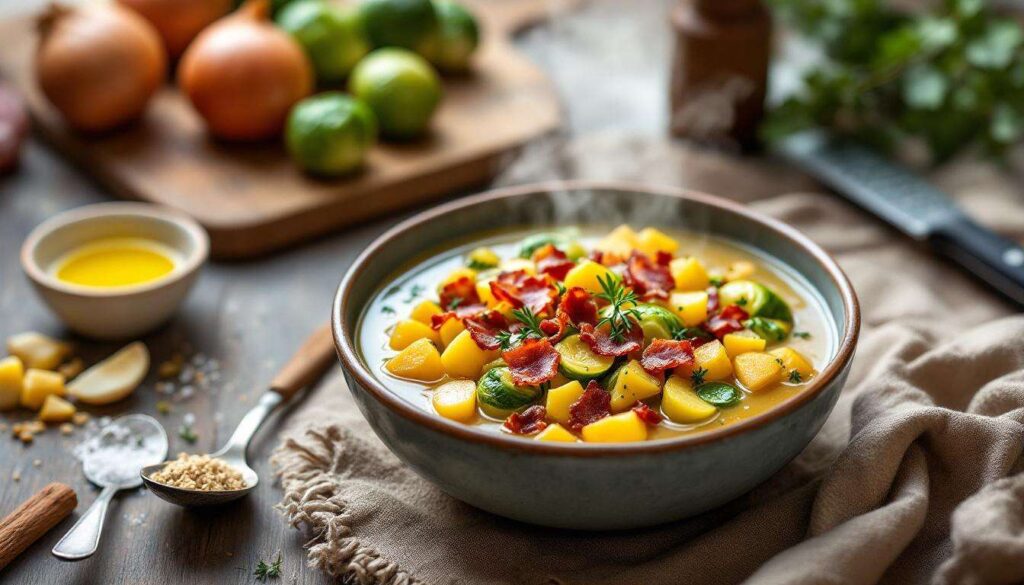 Diese Wintersuppe mit Rosenkohl macht satt und wärmt von innen