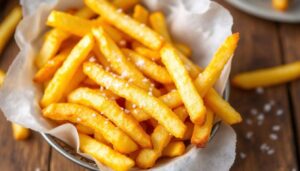 Knusprige Pommes frites aus dem Heißluftfritteuse: 3 Tipps für die perfekte Zubereitung.