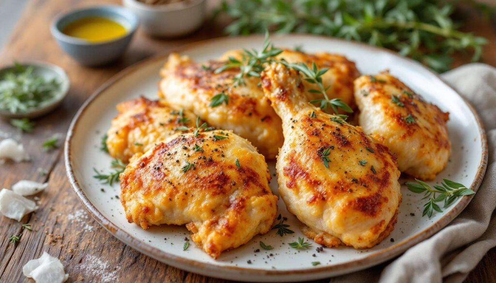Hähnchenschenkel aus der Heißluftfritteuse: So gelingen sie