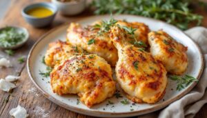 Hähnchenschenkel aus der Heißluftfritteuse: So gelingen sie