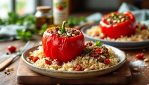 Gefüllte Paprika aus dem Airfryer: Schneller fertig als im Backofen
