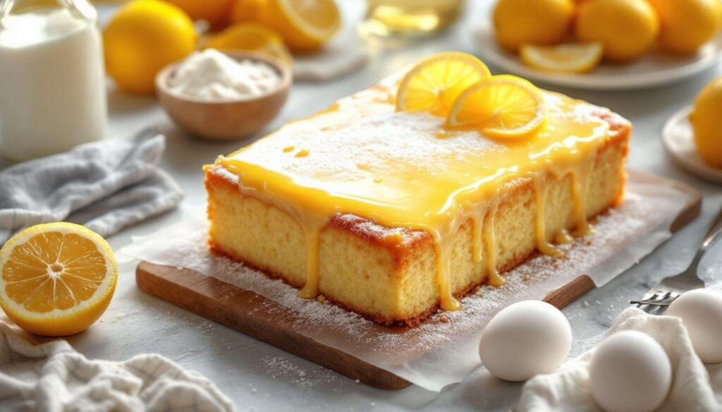 Saftiger Zitronenkuchen vom Blech: Mit Joghurt wird er unglaublich locker