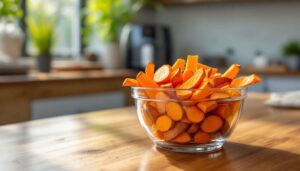 Süßkartoffel-Pommes: Warum du sie vor dem Airfryer einweichen solltest