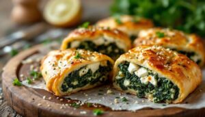 Spinat-Feta-Börek aus dem Airfryer: Knusprig wie vom türkischen Bäcker