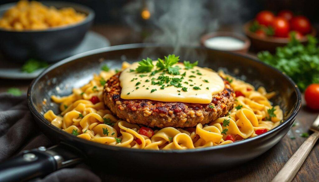 Vergiss Pasta mit Pesto: Warum gerade jeder diese Cheeseburger-Orzo-Pfanne kocht