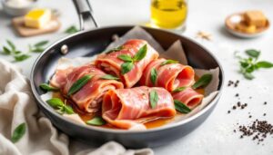 Saltimbocca-Röllchen aus der Pfanne – zartes Kalb mit Salbei und Parmaschinken
