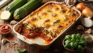 Hackfleischauflauf mit Zucchini und Mozzarella – unkompliziert aus dem Ofen