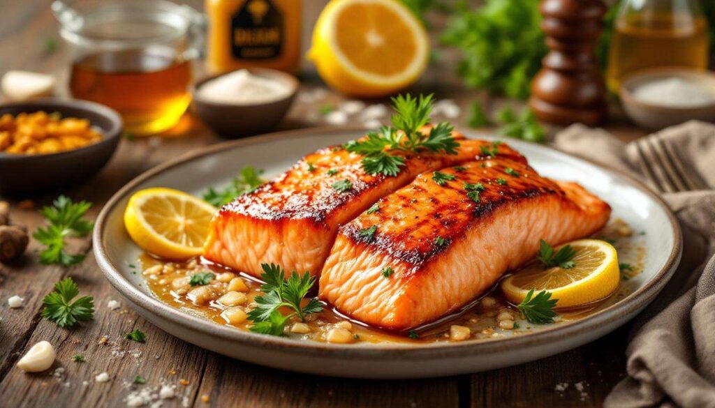 Lachs im Airfryer mit Honig-Senf-Glasur: Fertig in 10 Minuten und unfassbar zart