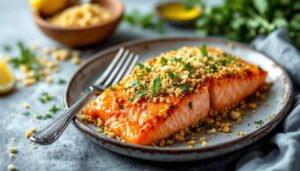 Lachs aus dem Airfryer mit Bärlauch-Kruste: Fertig in 10 Minuten