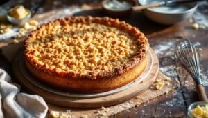 Streusel-Quarkkuchen vom Blech: Mit diesem Trick brechen die Streusel nicht auseinander