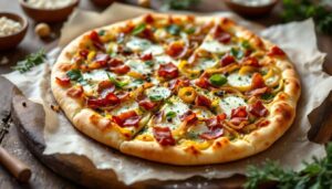 Bärlauch-Flammkuchen aus dem Airfryer: Knusprig und fertig in 12 Minuten