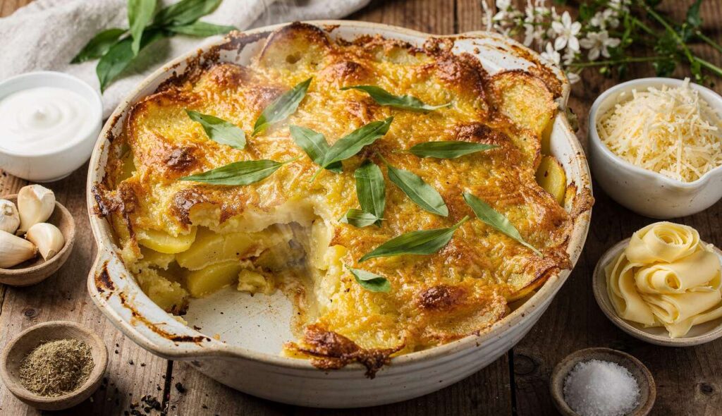 Kartoffelgratin mit Bärlauch: So schmeckt der Frühling auf dem Teller