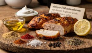Airfryer-Hähnchenbrust: Mit diesem Joghurt-Trick bleibt sie innen saftig