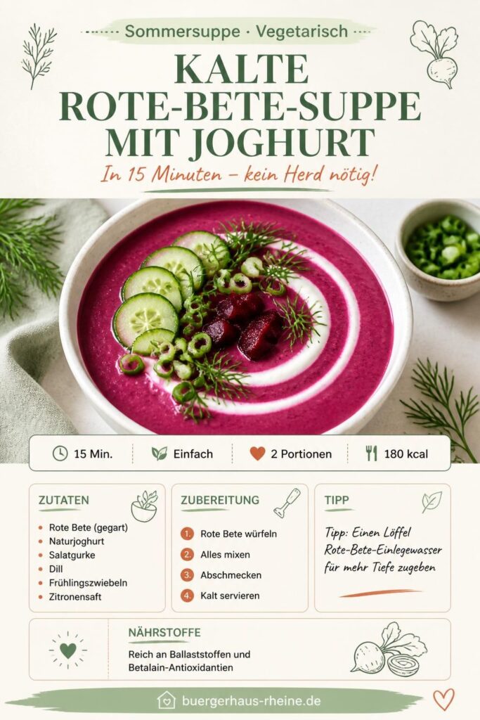 Kalte Rote-Bete-Suppe mit Joghurt – Pinterest-Rezeptkarte